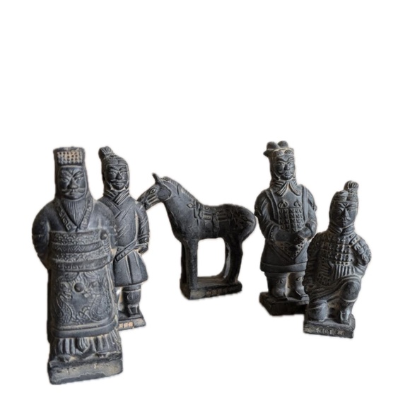 vintage terracotta army warrior replica set 5 figures - Picture 1 of 5